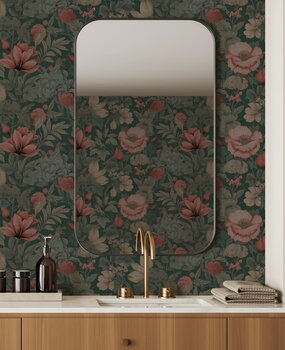 Blumentapete Vintage Floral Elegance, waschbar Blumentapete Vintage Floral Elegance, waschbar