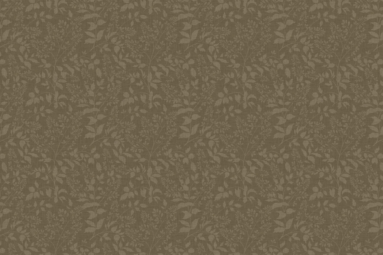 Bladeren behang Rustic Leaf Serenity, bruin, afwasbaar