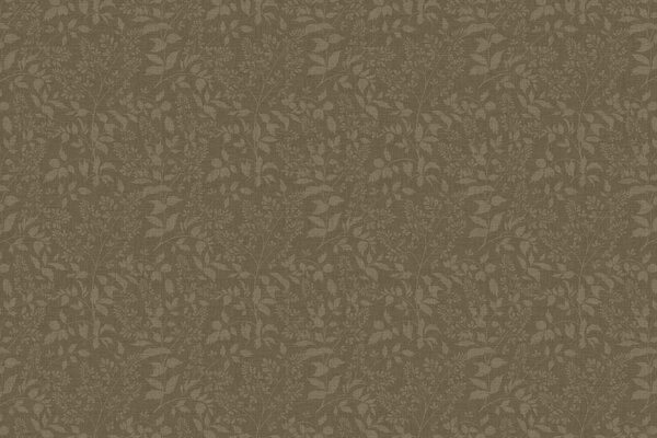 Bladeren behang Rustic Leaf Serenity, bruin, afwasbaar