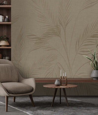 Leaves wallpaper Sandstone Leaves, sand, washable