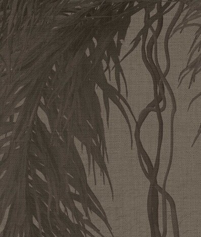 Jungle wallpaper Retro Palm Haven, brown, washable