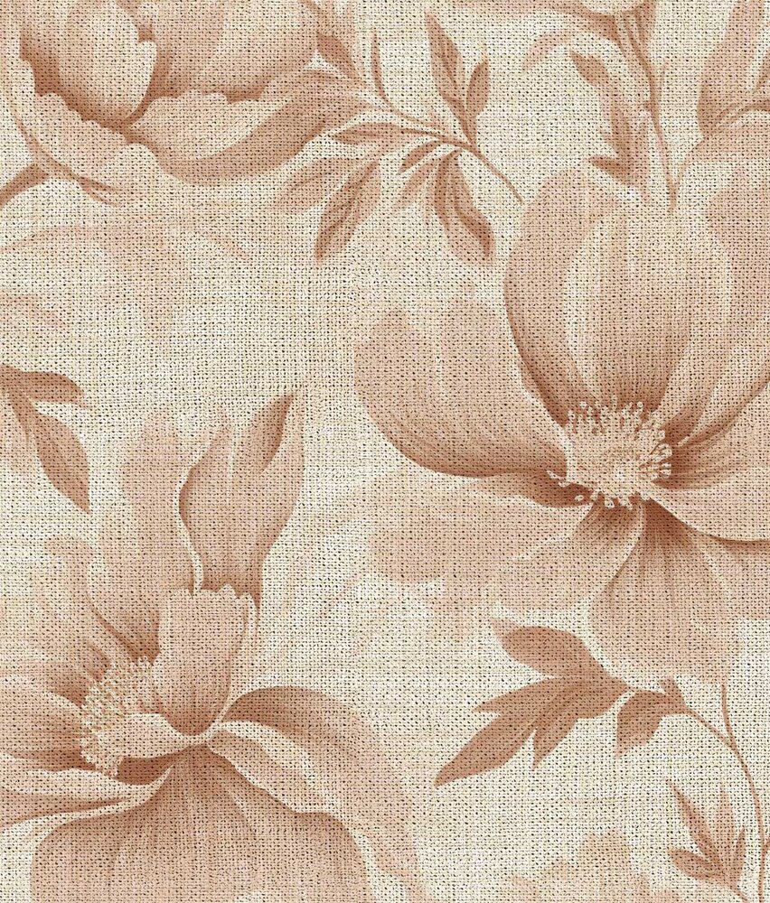 Blumentapete Beige Blossom Charm, waschbar