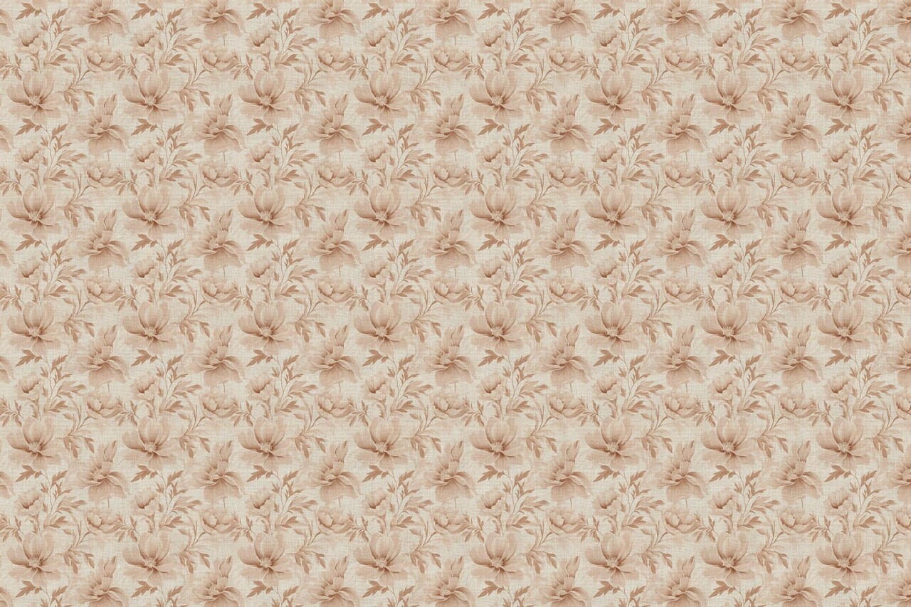 Floral wallpaper Beige Blossom Charm, washable