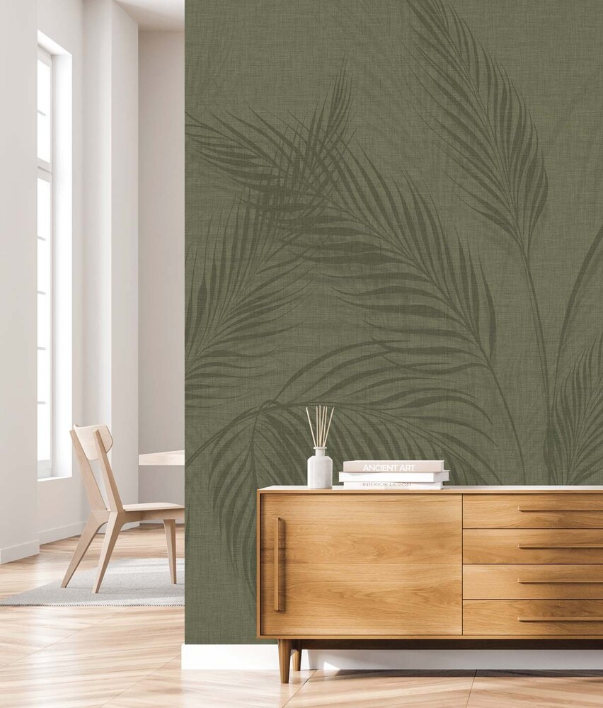 Palm wallpaper Sublime Palm Haven, green, washable Palm wallpaper Sublime Palm Haven, green, washable
