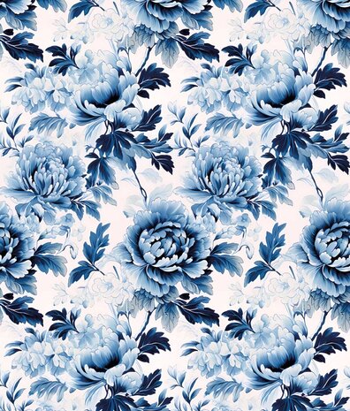 Blumentapete Classic Blue Charm, blau, waschbar Blumentapete Classic Blue Charm, blau, waschbar