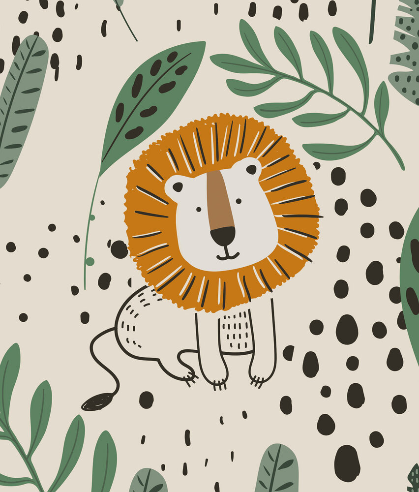 Kinderbehang dieren Safari Dreamland, afwasbaar Kinderbehang dieren Safari Dreamland, afwasbaar