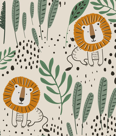 Kinderbehang dieren Safari Dreamland, afwasbaar Kinderbehang dieren Safari Dreamland, afwasbaar