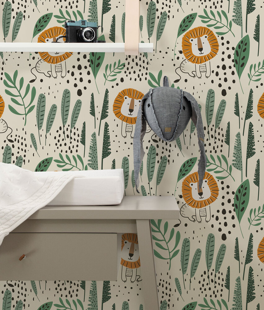 Children's wallpaper animals Safari Dreamland, washable Children's wallpaper animals Safari Dreamland, washable