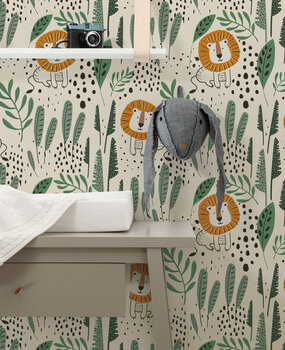 Children's wallpaper animals Safari Dreamland, washable Children's wallpaper animals Safari Dreamland, washable