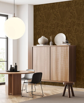 Blumentapete Rustic Botanical Oasis, braun, waschbar Blumentapete Rustic Botanical Oasis, braun, waschbar