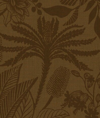 Bloemen behang Rustic Botanical Oasis, bruin, afwasbaar Bloemen behang Rustic Botanical Oasis, bruin, afwasbaar