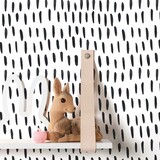 Kinderbehang Raindrop Delight, zwart-wit, afwasbaar Kinderbehang Raindrop Delight, zwart-wit, afwasbaar