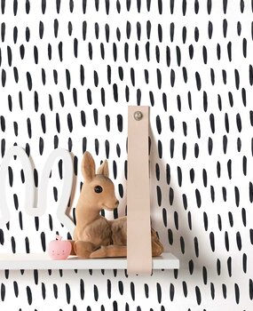 Kindertapete Raindrop Delight, schwarz-weiß, waschbar Kindertapete Raindrop Delight, schwarz-weiß, waschbar