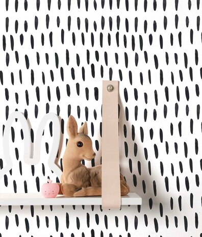 Kindertapete Raindrop Delight, schwarz-weiß, waschbar Kindertapete Raindrop Delight, schwarz-weiß, waschbar