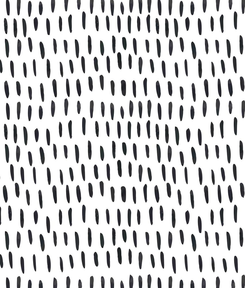 Kindertapete Raindrop Delight, schwarz-weiß, waschbar Kindertapete Raindrop Delight, schwarz-weiß, waschbar