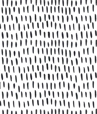 Children's wallpaper Raindrop Delight, black and white, washable Children's wallpaper Raindrop Delight, black and white, washable