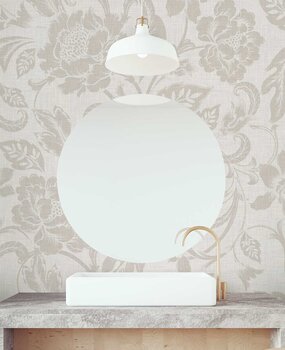 Bloemen behang Elegant Beige Blossoms, afwasbaar Bloemen behang Elegant Beige Blossoms, afwasbaar