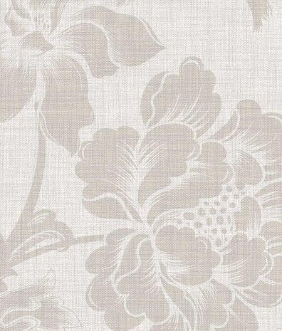 Bloemen behang Elegant Beige Blossoms, afwasbaar Bloemen behang Elegant Beige Blossoms, afwasbaar