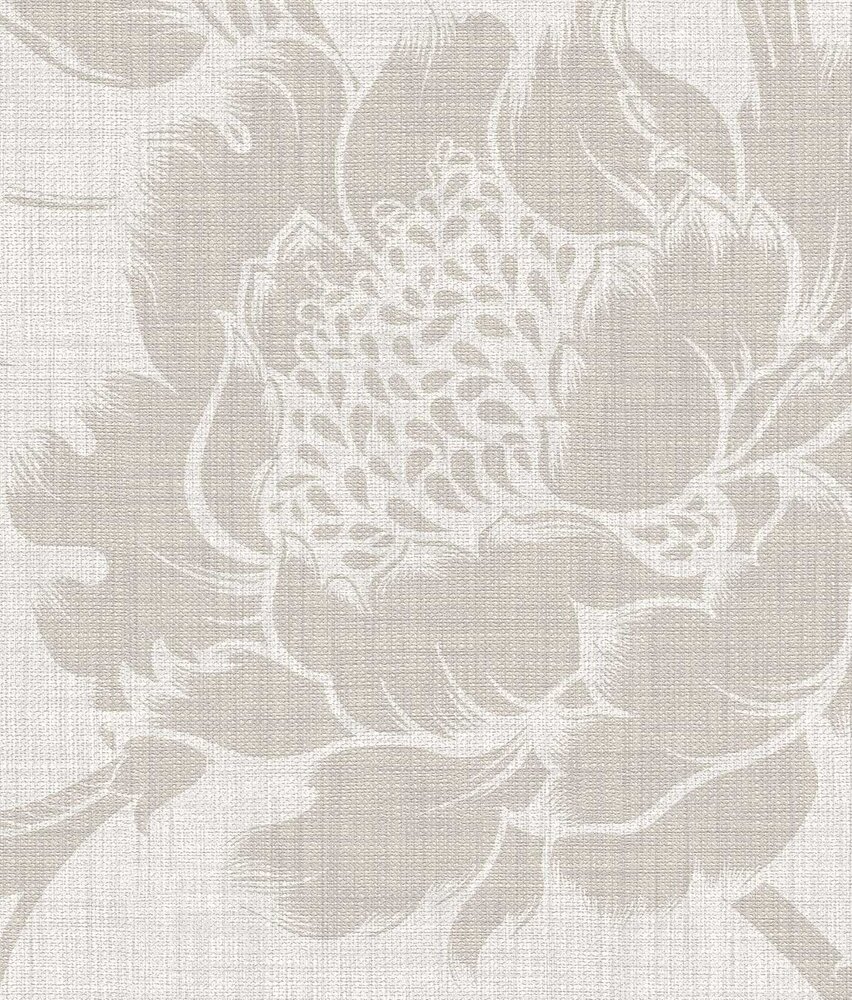 Bloemen behang Elegant Beige Blossoms, afwasbaar Bloemen behang Elegant Beige Blossoms, afwasbaar