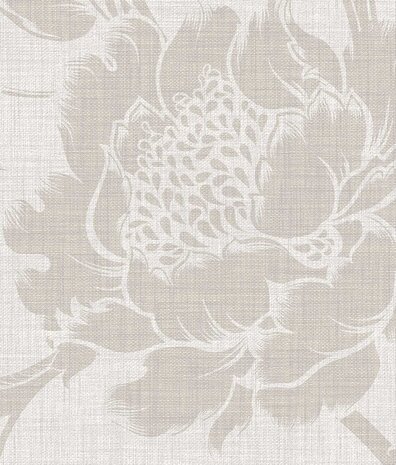 Bloemen behang Elegant Beige Blossoms, afwasbaar Bloemen behang Elegant Beige Blossoms, afwasbaar