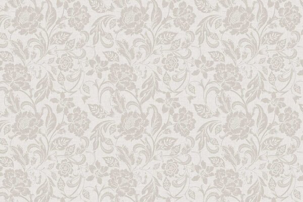 Bloemen behang Elegant Beige Blossoms, afwasbaar Bloemen behang Elegant Beige Blossoms, afwasbaar