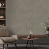 Palmentapete Graphic Palm Elegance, grau, waschbar Palmentapete Graphic Palm Elegance, grau, waschbar