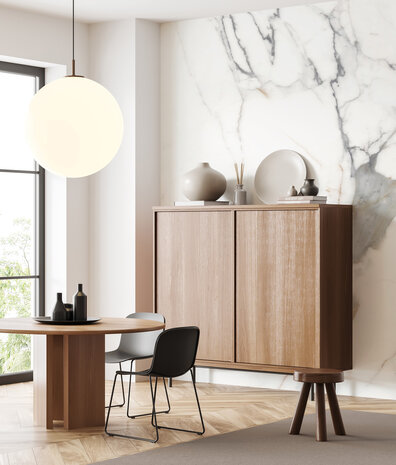 Marmer behang Carrara Impressions, wit, afwasbaar Marmer behang Carrara Impressions, wit, afwasbaar