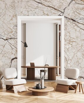 Marmer behang Mighty Marble Essence, afwasbaar Marmer behang Mighty Marble Essence, afwasbaar