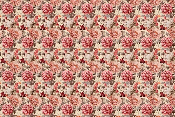 Floral wallpaper Pink Bloom Paradise, pink, washable