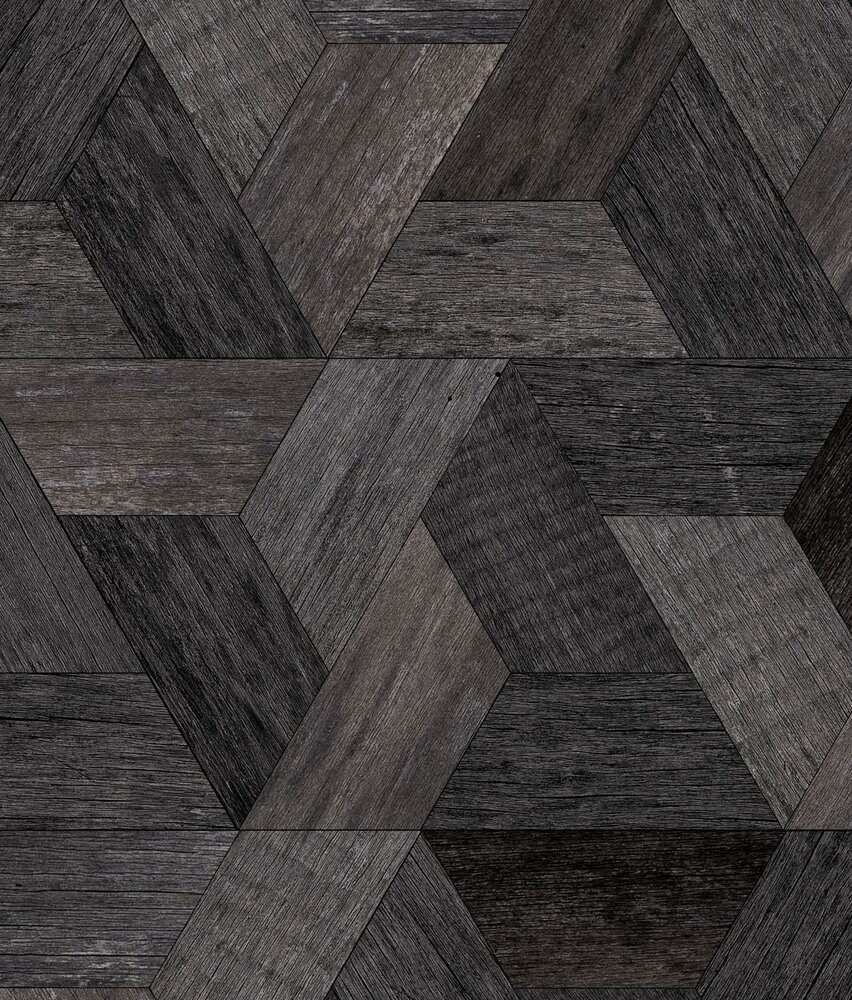 Geometrische Tapete Wood-Inspired Geometry, braun, waschbar Geometrische Tapete Wood-Inspired Geometry, braun, waschbar