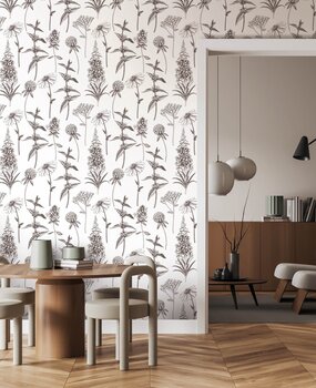 Blumentapete Artistic Blossom Harmony, weiß, waschbar Blumentapete Artistic Blossom Harmony, weiß, waschbar