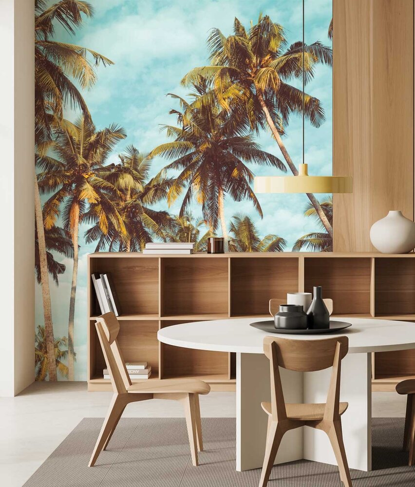 Palm behang Miami Palms Paradise, afwasbaar Palm behang Miami Palms Paradise, afwasbaar