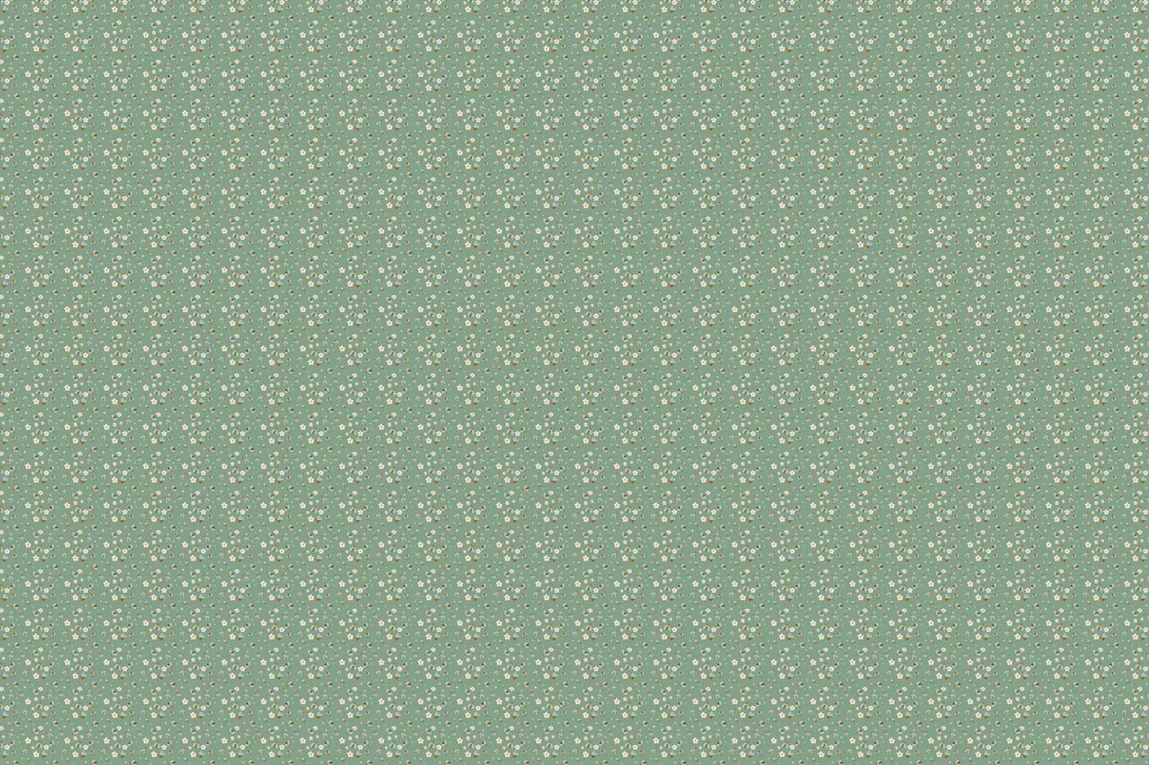 Kinderbehang Adorable Blooms Buzz, groen, afwasbaar Kinderbehang Adorable Blooms Buzz, groen, afwasbaar