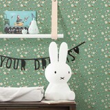 Children's wallpaper Adorable Blooms Buzz, green, washable Children's wallpaper Adorable Blooms Buzz, green, washable