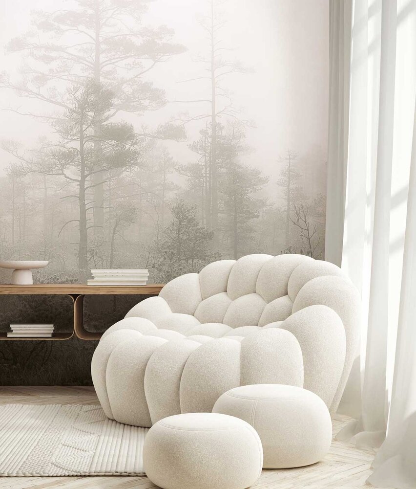 Behang Enchanting Misty Woods, afwasbaar