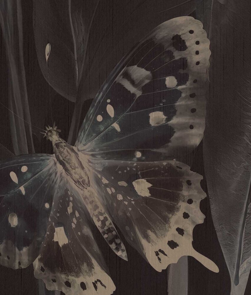 Blättertapete Bold Black Foliage, schwarz, waschbar Blättertapete Bold Black Foliage, schwarz, waschbar