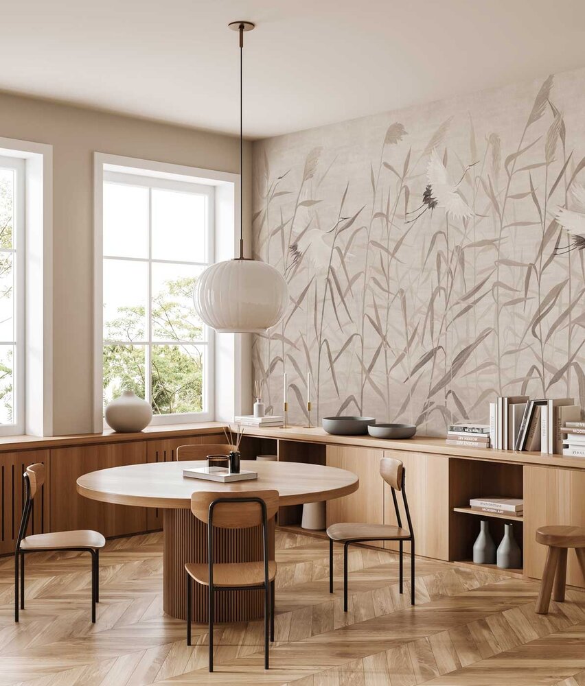 Wallpaper Serene Japandi Elegance, beige, washable Wallpaper Serene Japandi Elegance, beige, washable