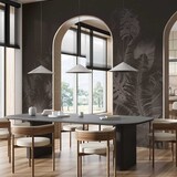 Abstract wallpaper Lush Leaf Symphony, brown, washable Abstract wallpaper Lush Leaf Symphony, brown, washable