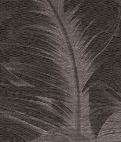 Abstract behang Lush Leaf Symphony, bruin, afwasbaar Abstract behang Lush Leaf Symphony, bruin, afwasbaar