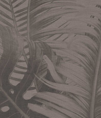 Bladeren behang, Monstera Jungle, taupe, afwasbaar