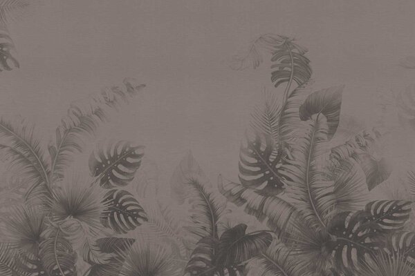 Blättertapete, Monstera Jungle, Taupe, waschbar Blättertapete, Monstera Jungle, Taupe, waschbar