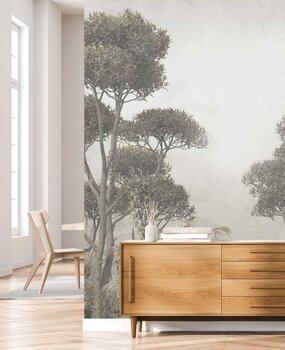 Landschap behang Enchanting Forest Elegance, afwasbaar Landschap behang Enchanting Forest Elegance, afwasbaar