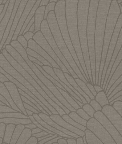 Abstract behang Ginko Leaf Elegance, taupe, afwasbaar Abstract behang Ginko Leaf Elegance, taupe, afwasbaar