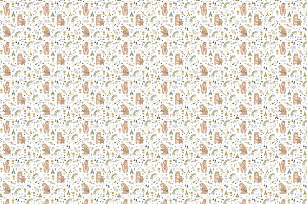 Kinderbehang dieren Adorable Bear Bliss, afwasbaar