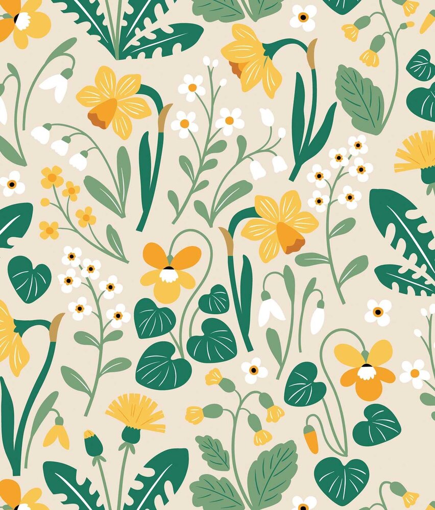 Kinderbehang Meadow Blossoms, afwasbaar