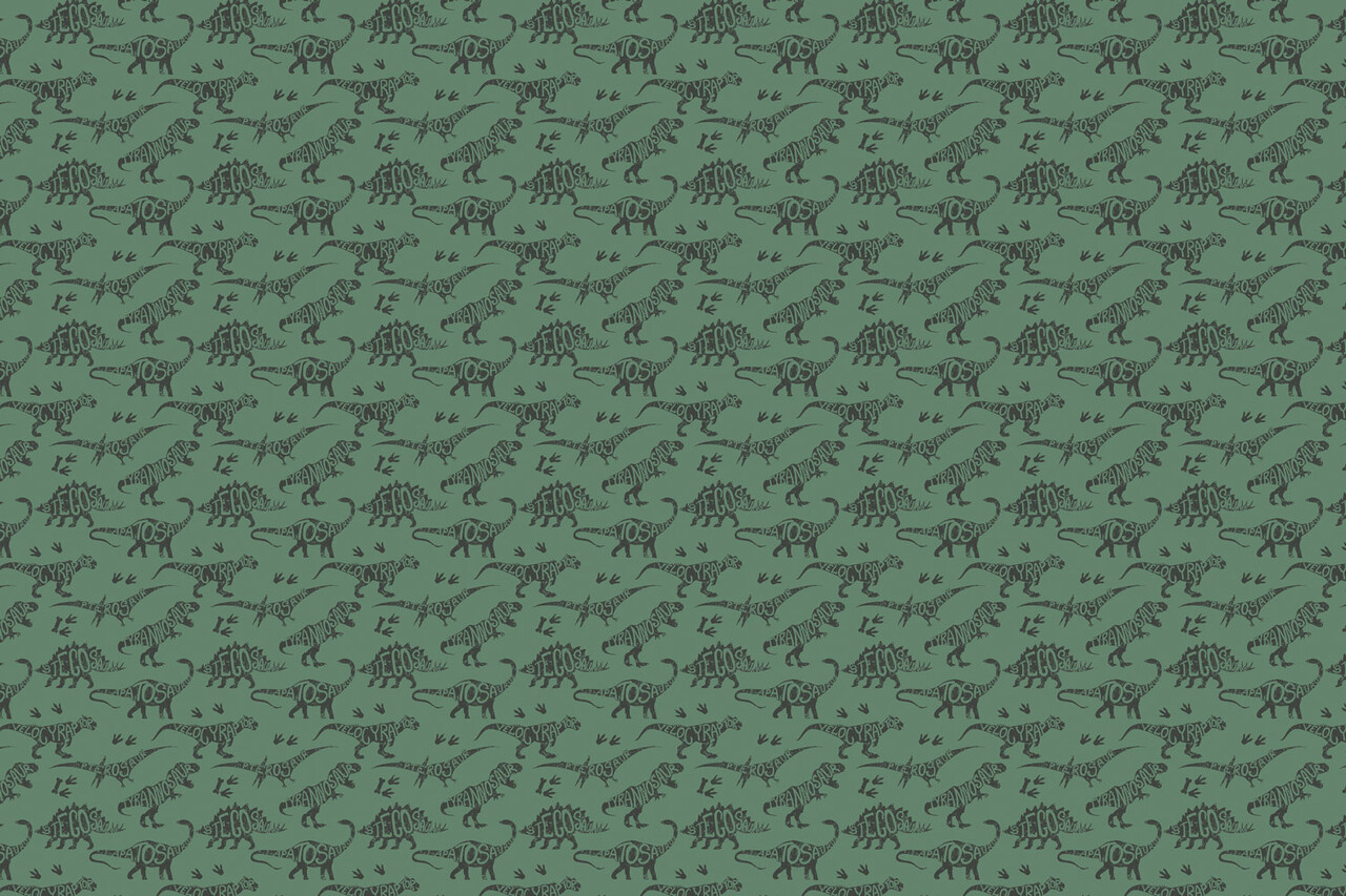 Kinderbehang Jurassic Jungle, groen, afwasbaar Kinderbehang Jurassic Jungle, groen, afwasbaar