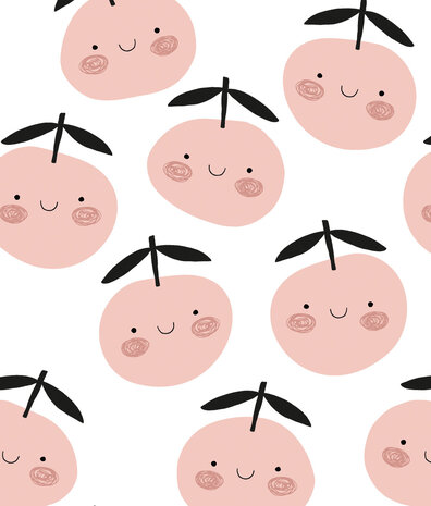 Kinderbehang Pink Cherish, roze, afwasbaar Kinderbehang Pink Cherish, roze, afwasbaar