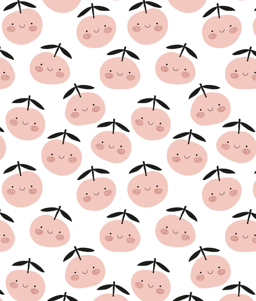 Kinderbehang Pink Cherish, roze, afwasbaar Kinderbehang Pink Cherish, roze, afwasbaar