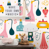 Children's wallpaper, Playful Fragrance, colorful, washable Children's wallpaper, Playful Fragrance, colorful, washable