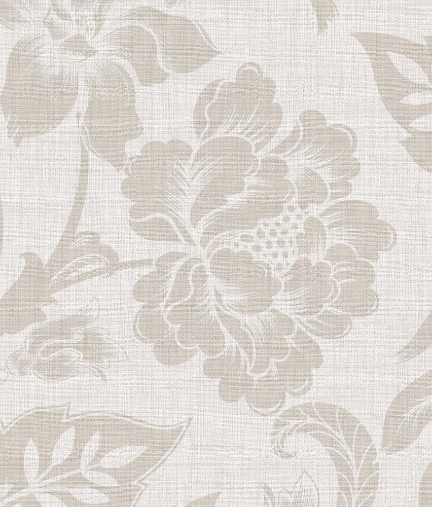 Blumentapete Classical Flowers, beige, waschbar Blumentapete Classical Flowers, beige, waschbar